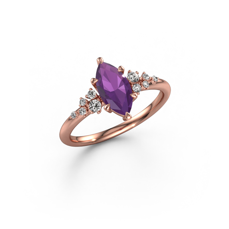 Bild von Ring Royce MRQ 585 Roségold Amethyst 10x5 mm