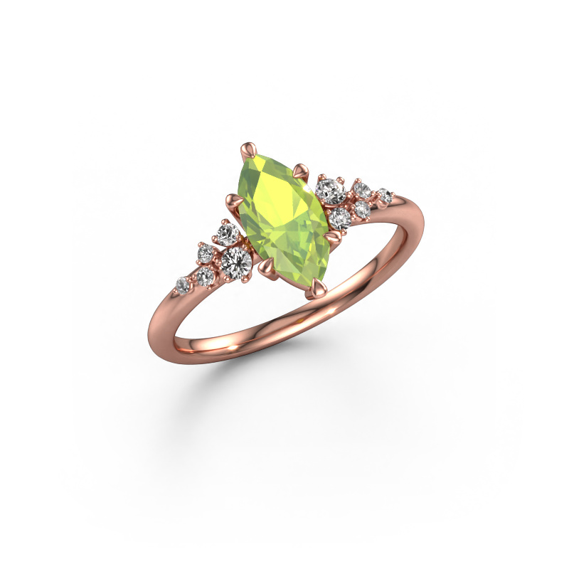 Image of Ring Royce MRQ 585 rose gold Peridot 10x5 mm