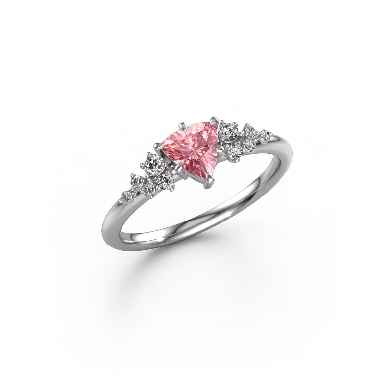 Image of Ring Royce TRI 950 platinum Pink lab grown diamond 5.5 mm
