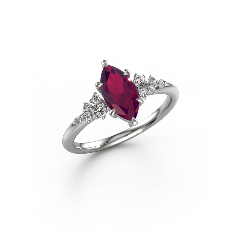 Image of Ring Royce MRQ 950 platinum Rhodolite 10x5 mm