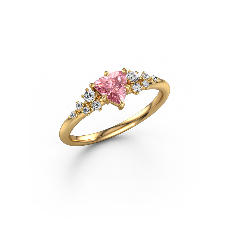 Image of Ring Royce TRI 585 gold Pink lab grown diamond 5.5 mm