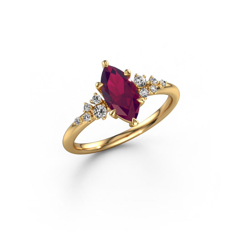 Image of Ring Royce MRQ 585 gold Rhodolite 10x5 mm