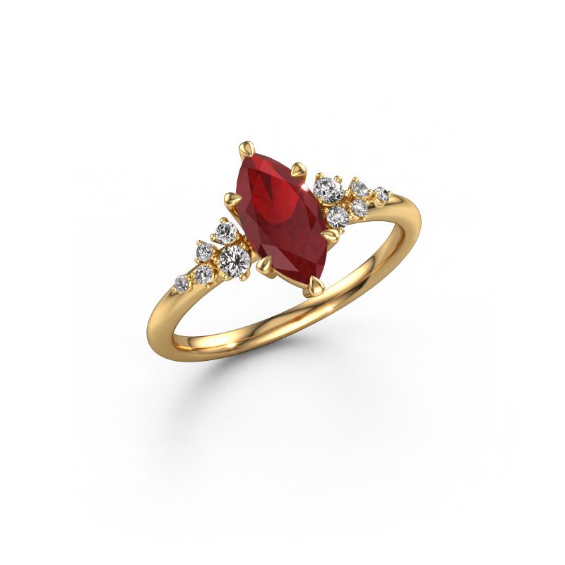 Image of Ring Royce MRQ 585 gold Ruby 10x5 mm