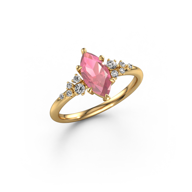 Bild von Ring Royce MRQ 585 Gold Turmalin rosa 10x5 mm