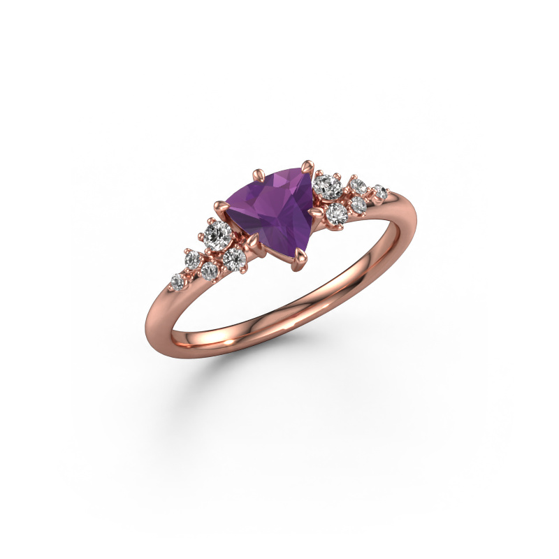 Bild von Ring Royce TRI 585 Roségold Amethyst 6 mm