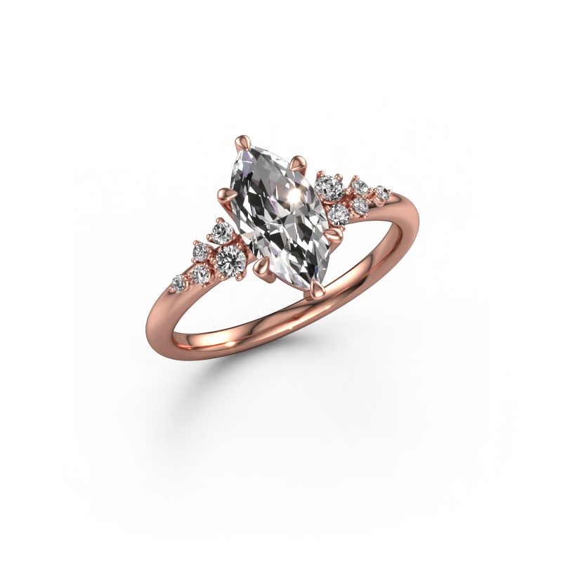Image of Engagement ring Royce MRQ 585 rose gold Lab grown diamond 1.383 crt