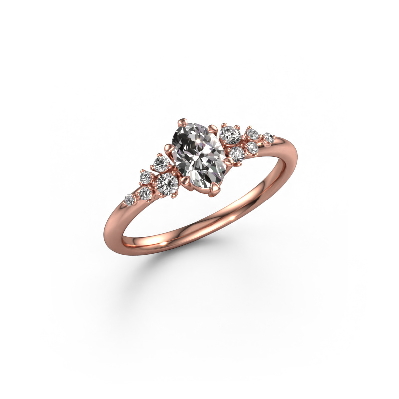 Image of Ring Royce OVL 585 rose gold Diamond 0.733 crt