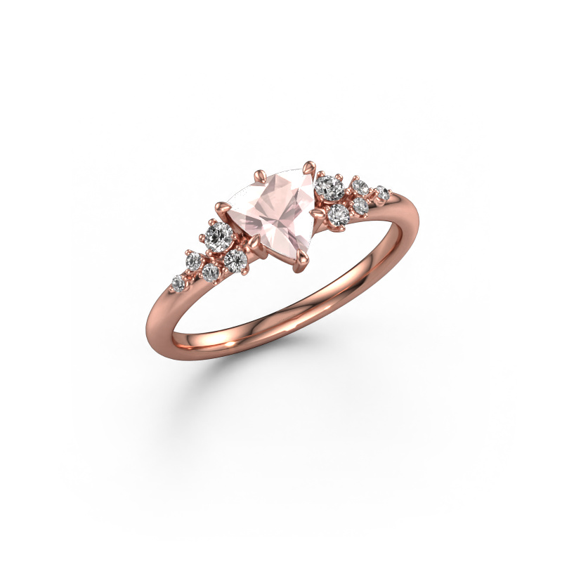 Bild von Ring Royce TRI 585 Roségold Morganit Champagner 6 mm
