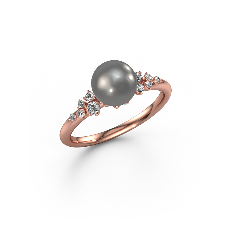 Image of Ring Royce PRL 585 rose gold Grey pearl 7 mm