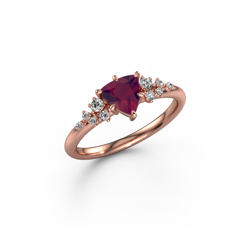 Image of Ring Royce TRI 585 rose gold Rhodolite 6 mm