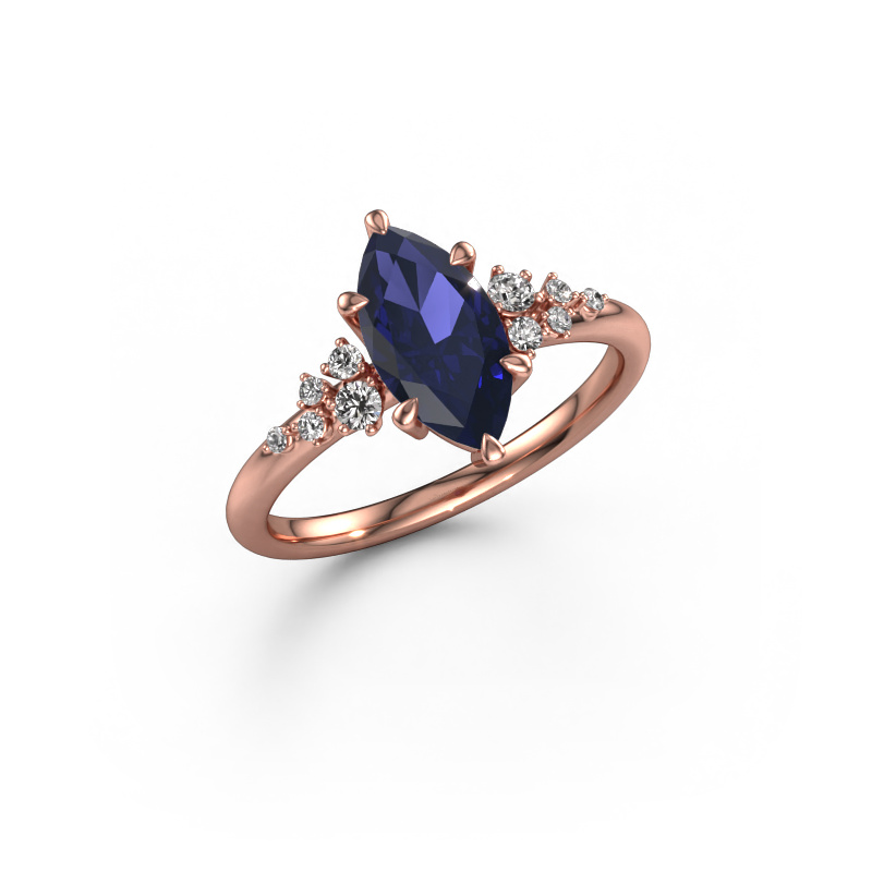 Image of Engagement ring Royce MRQ 585 rose gold Sapphire 11x5.5 mm