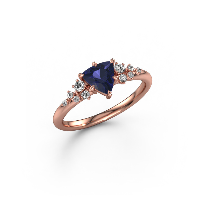 Image of Ring Royce TRI 585 rose gold Sapphire 6 mm