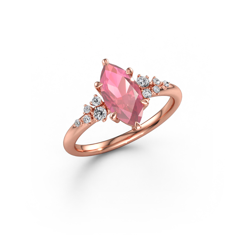 Bild av Förlovningsring Royce MRQ 585 roséguld Rosa turmalin 11x5.5 mm
