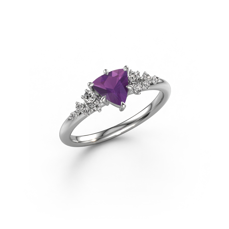 Image of Ring Royce TRI 585 white gold Amethyst 6 mm