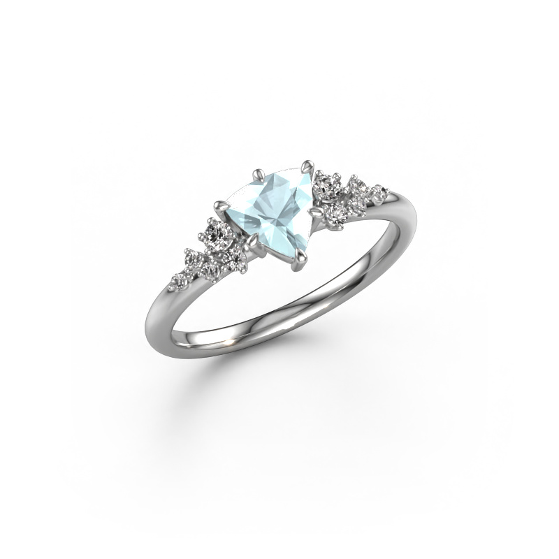 Image of Ring Royce TRI 585 white gold Aquamarine 6 mm