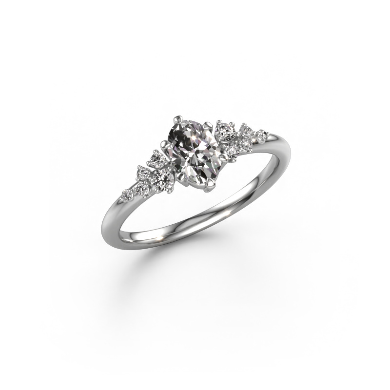 Image of Ring Royce OVL 585 white gold Diamond 0.733 crt