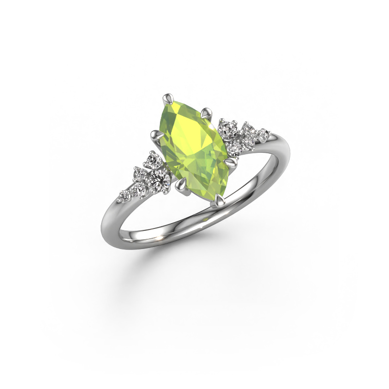 Bild von Verlobungsring Royce MRQ 585 Weißgold Peridot 11x5.5 mm