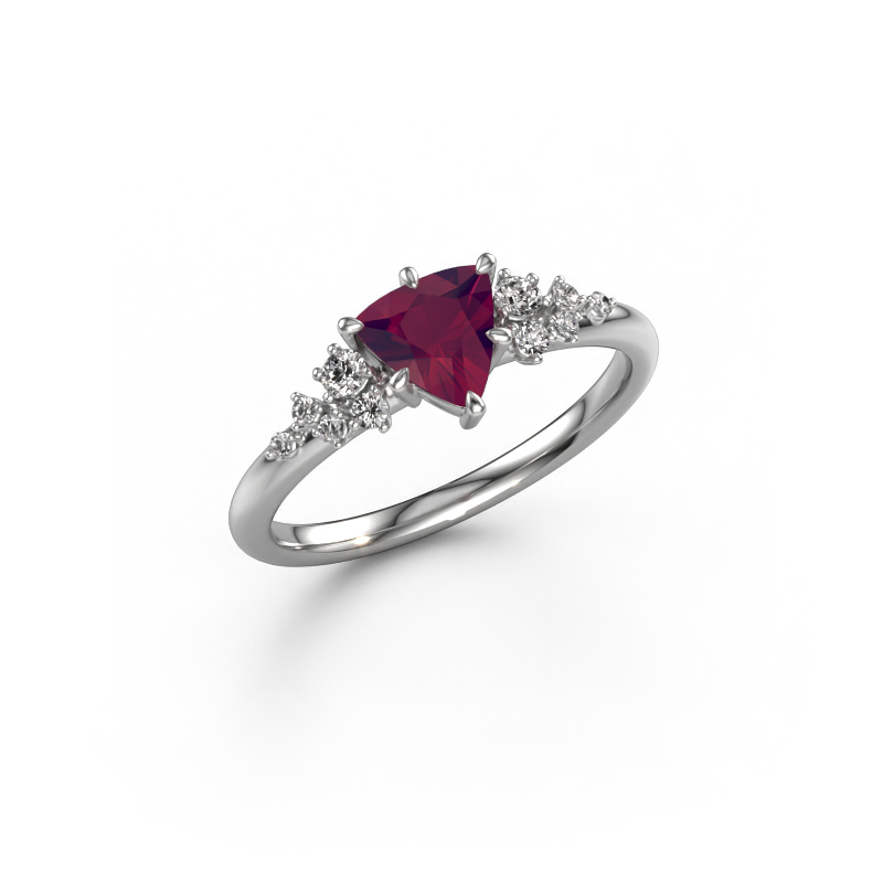 Image of Ring Royce TRI 950 platinum Rhodolite 6 mm