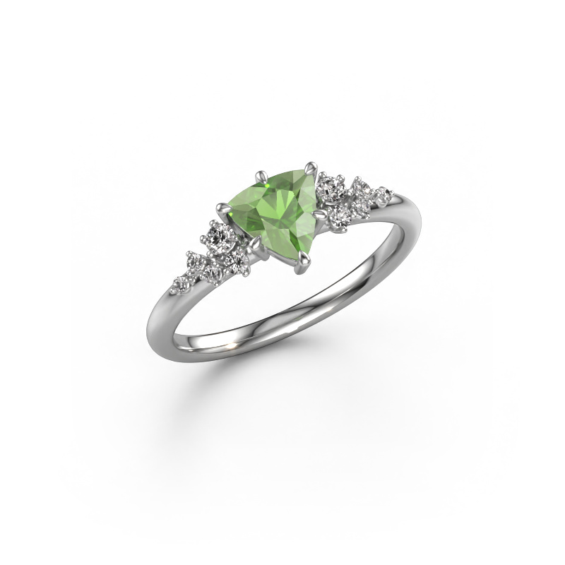 Image of Ring Royce TRI 950 platinum Tourmaline green 6 mm