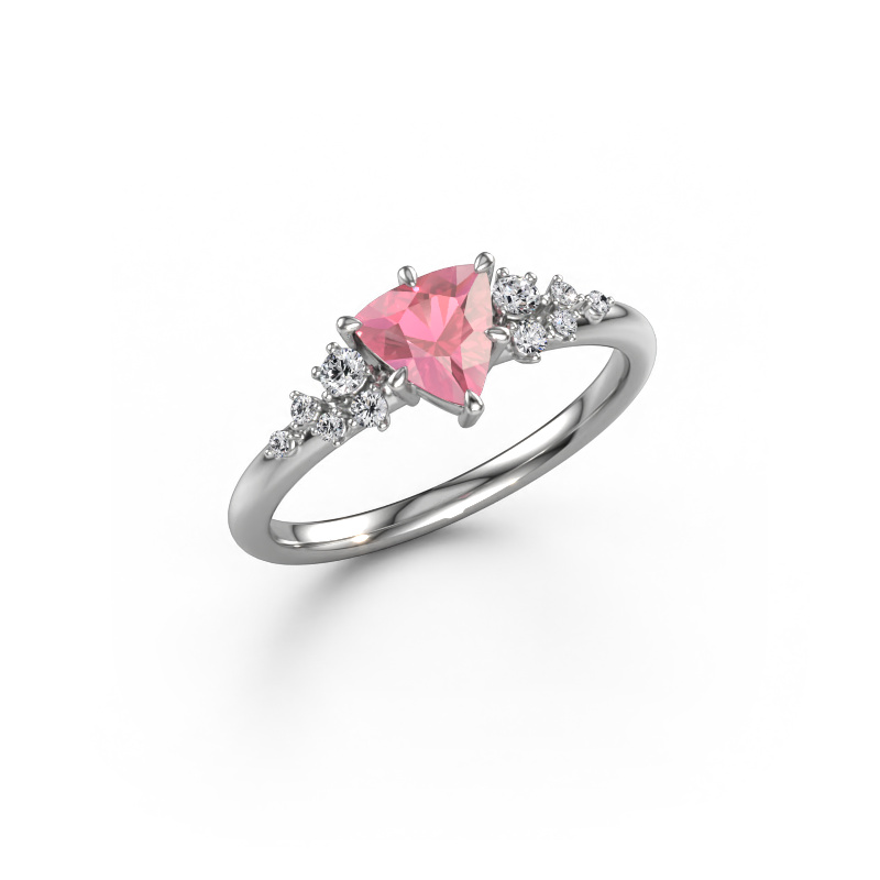 Image of Ring Royce TRI 585 white gold Tourmaline pink 6 mm