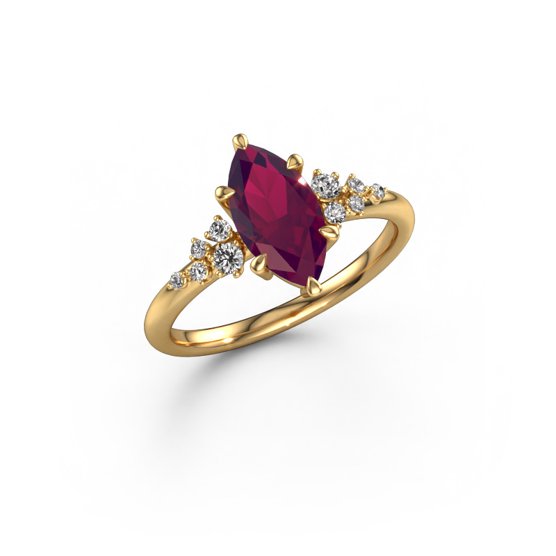 Image of Engagement ring Royce MRQ 585 gold Rhodolite 11x5.5 mm