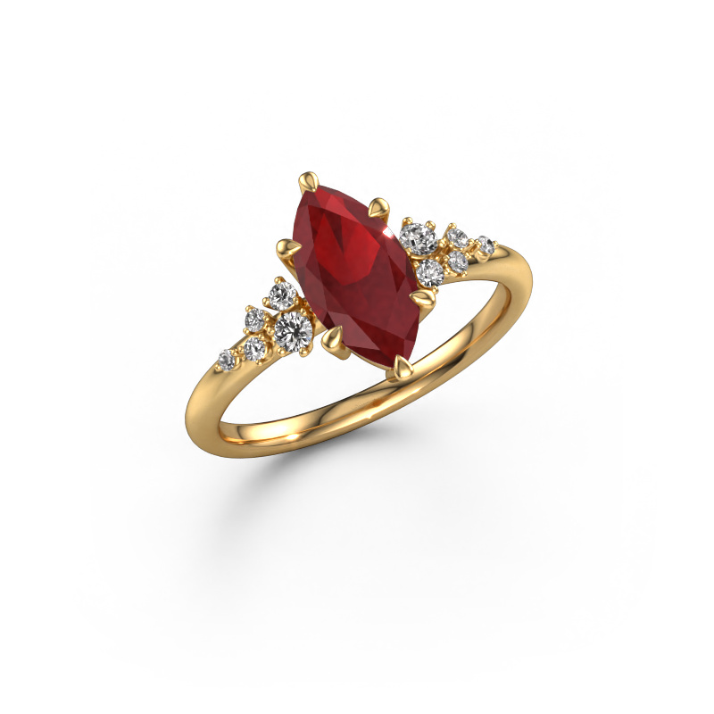 Image of Engagement ring Royce MRQ 585 gold Ruby 11x5.5 mm