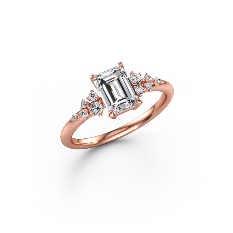 Image of Engagement ring Royce EME 585 rose gold Lab-grown diamond 1.283 crt