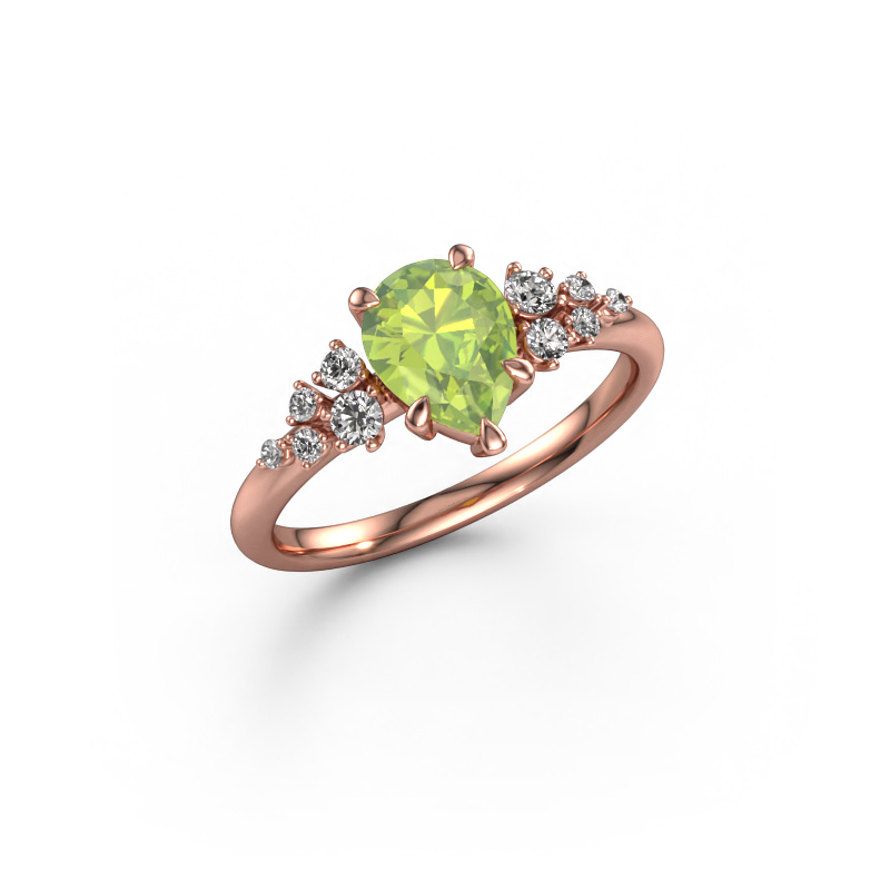 Bild von Verlobungsring Royce PER 585 Roségold Peridot 8x6 mm