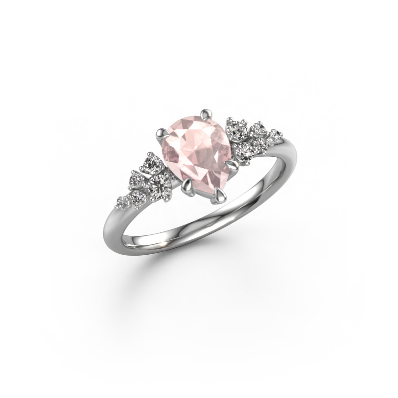 Image of Ring Royce PER 950 platinum Morganite champagne 8x6 mm