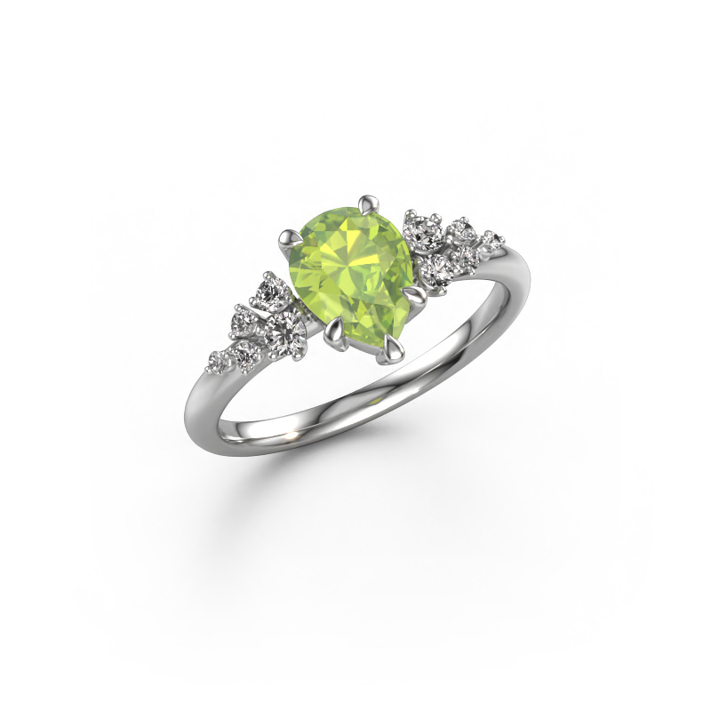 Image of Ring Royce PER 950 platinum Peridot 8x6 mm