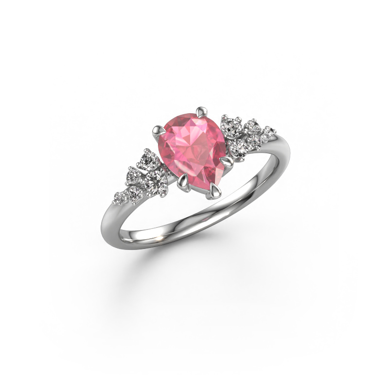 Image of Ring Royce PER 950 platinum Tourmaline pink 8x6 mm