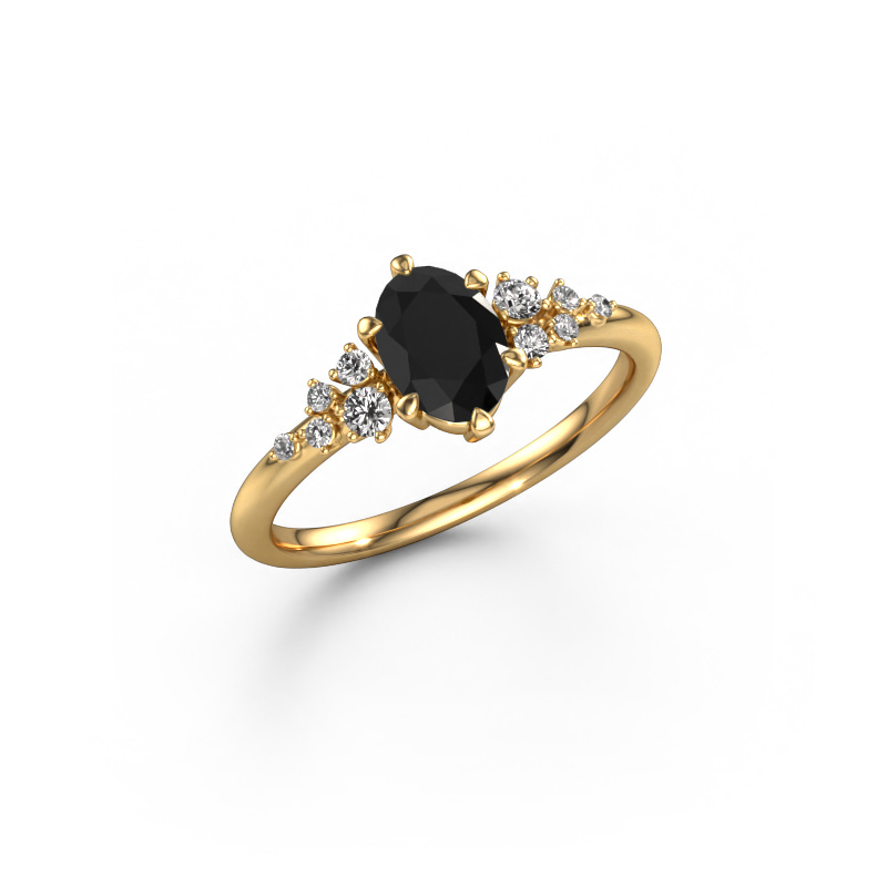 Bild von Ring Royce OVL 585 Gold Schwarz Diamant 1.183 crt