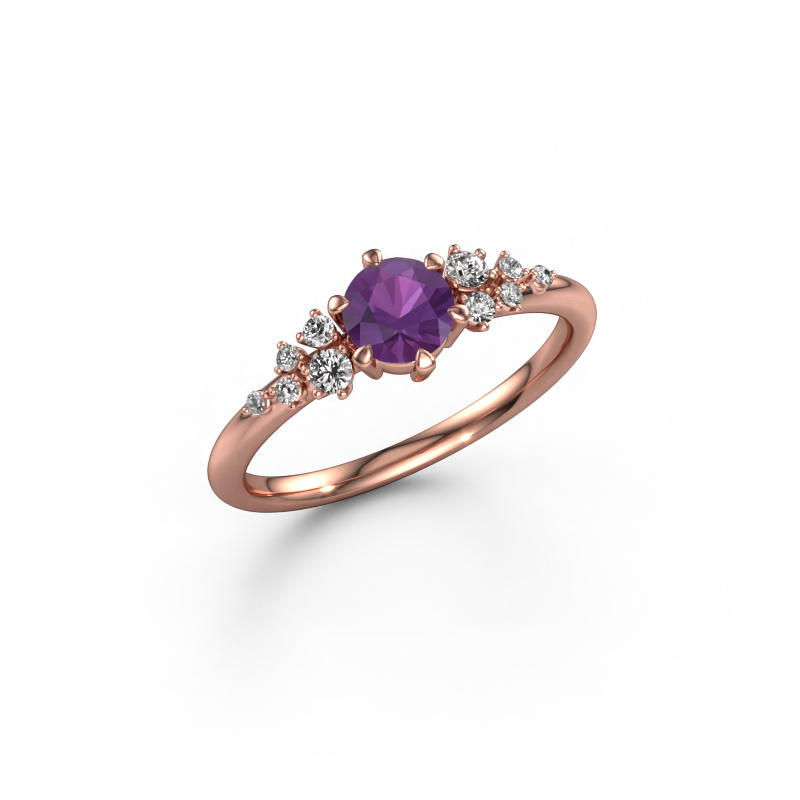 Bild von Verlobungsring Royce RND 585 Roségold Amethyst 5 mm