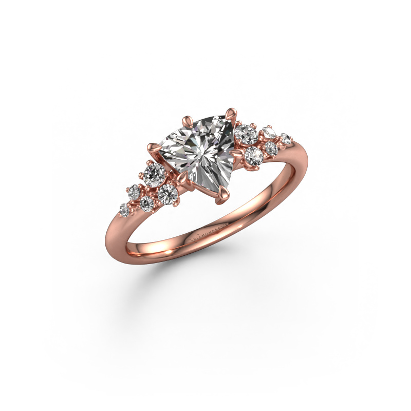 Image of Engagement ring Royce TRI 585 rose gold Lab grown diamond 1.103 crt