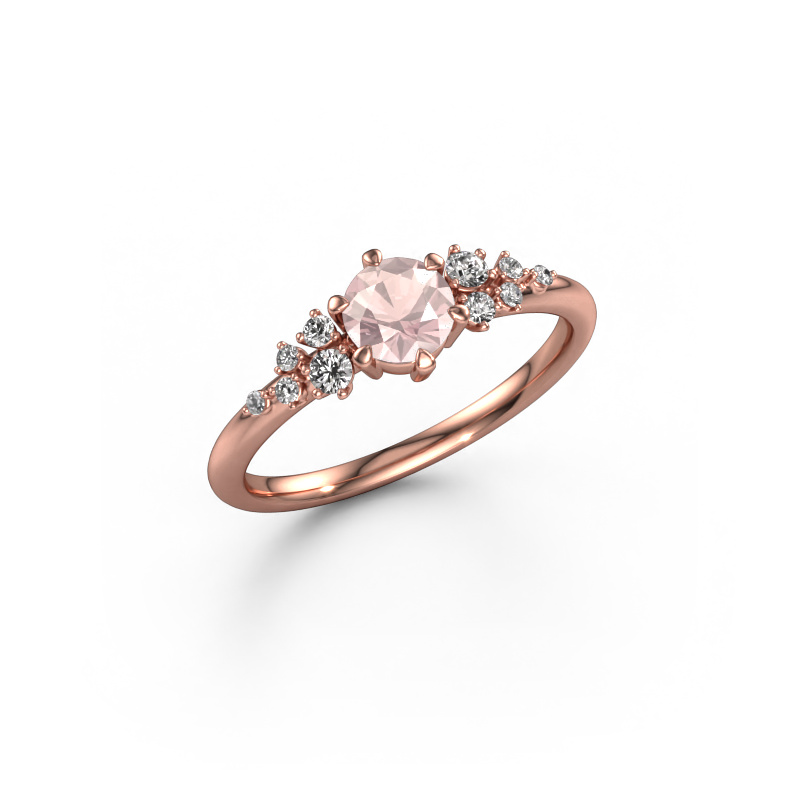 Image of Engagement ring Royce RND 585 rose gold Morganite champagne 5 mm