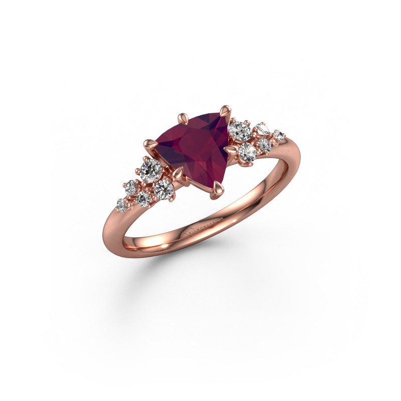 Bild von Verlobungsring Royce TRI 585 Roségold Rhodolit 7 mm