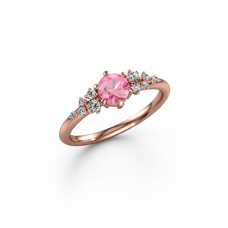 Bild von Verlobungsring Royce RND 585 Roségold Pink Saphir 5 mm