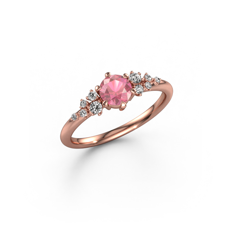 Bild von Verlobungsring Royce RND 585 Roségold Turmalin rosa 5 mm