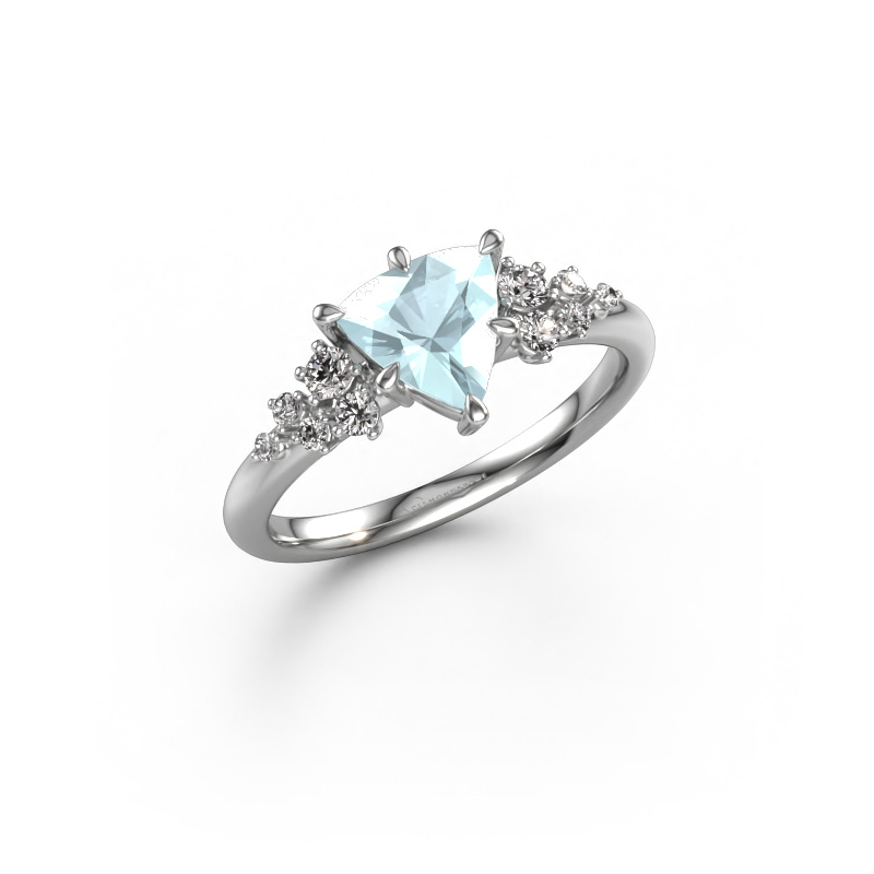 Image of Engagement ring Royce TRI 950 platinum Aquamarine 7 mm