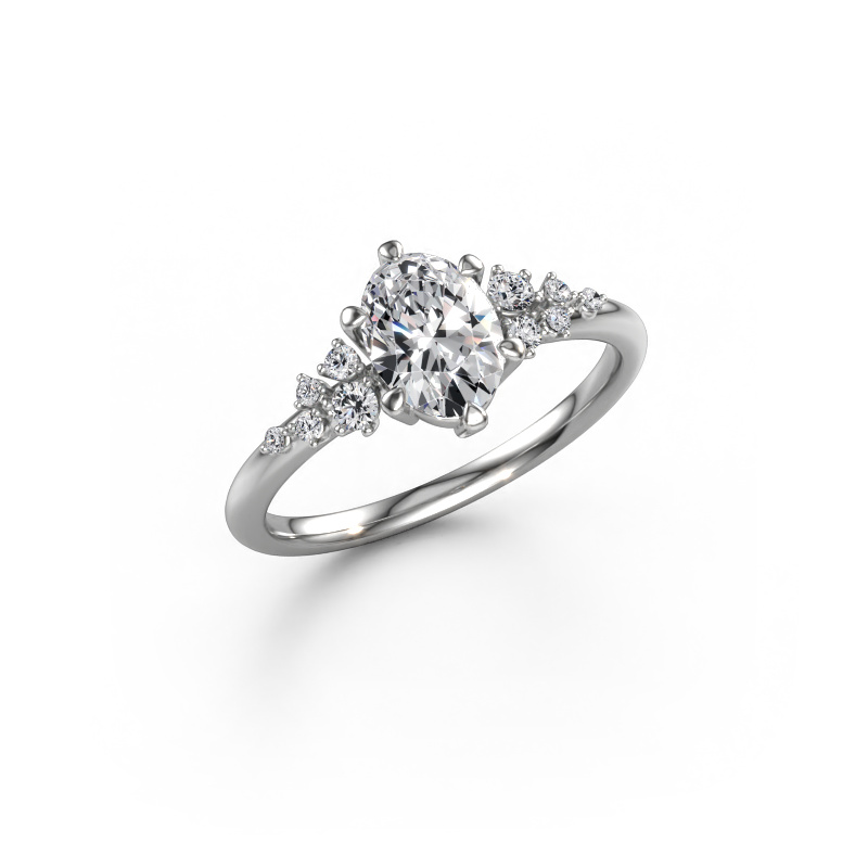 Image of Engagement ring Royce OVL 950 platinum Diamond 1.003 crt