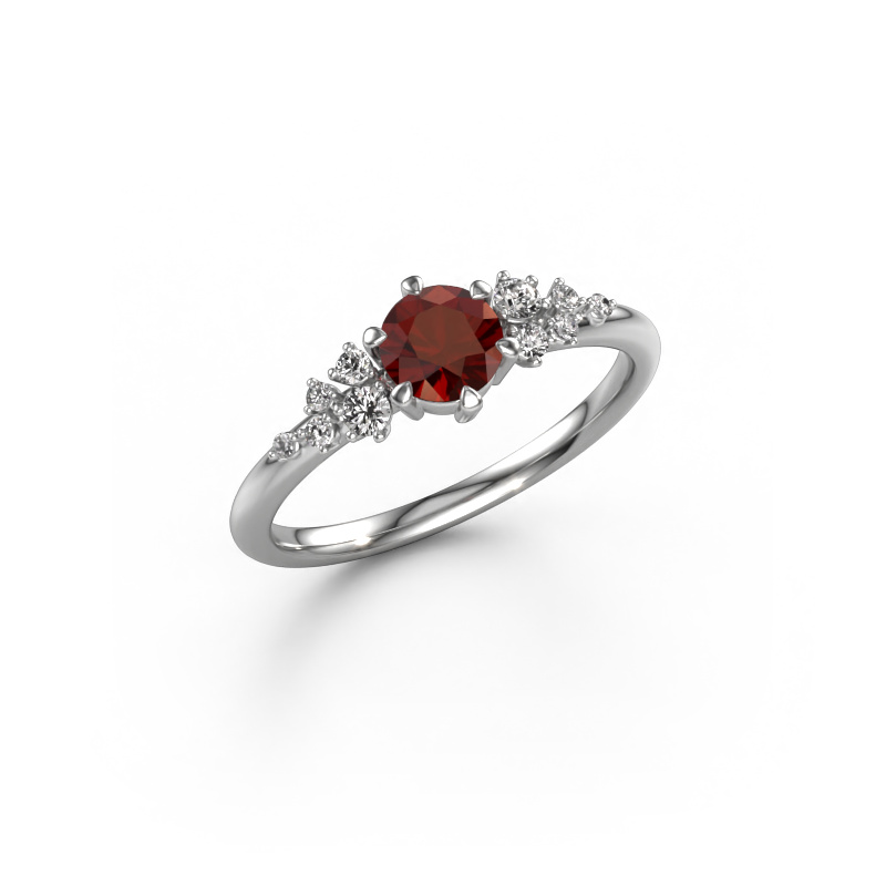Image of Engagement ring Royce RND 585 white gold Garnet 5 mm