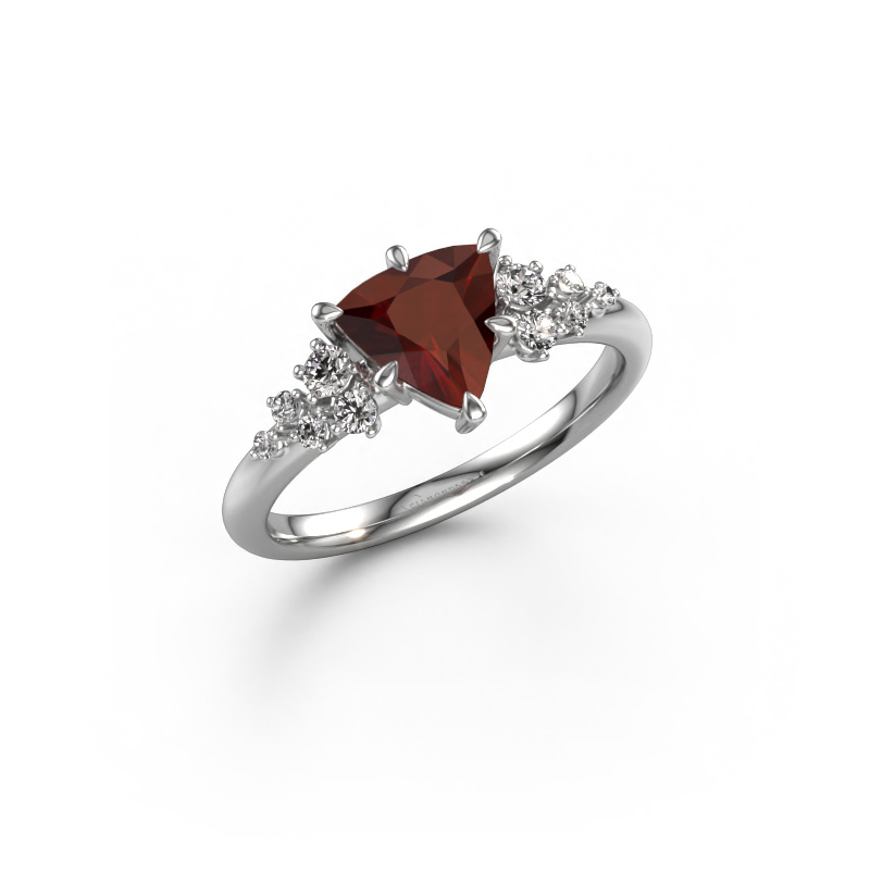 Image of Engagement ring Royce TRI 950 platinum Garnet 7 mm