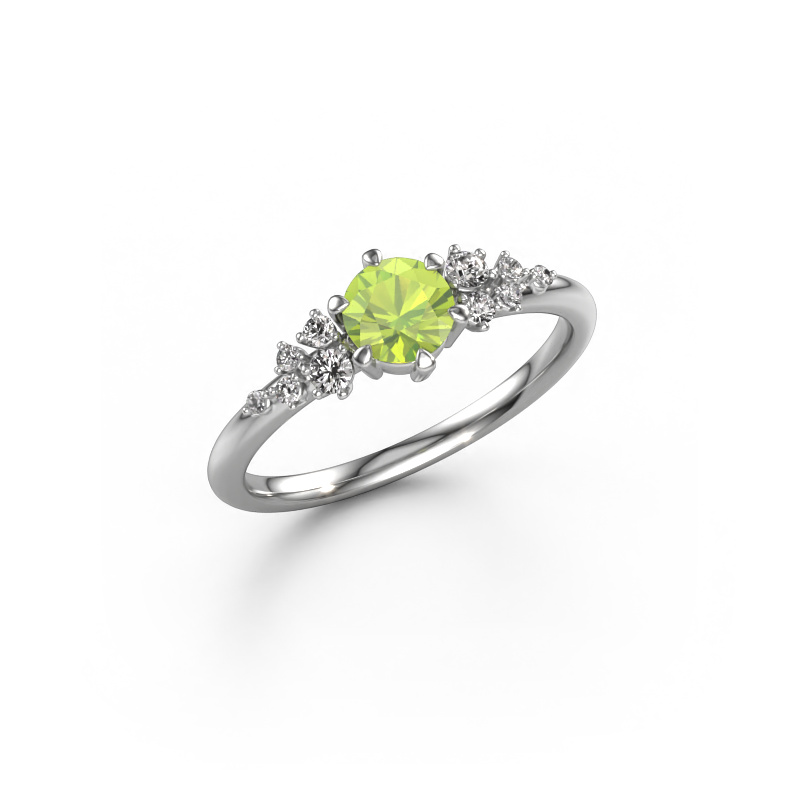 Image of Engagement ring Royce RND 950 platinum Peridot 5 mm