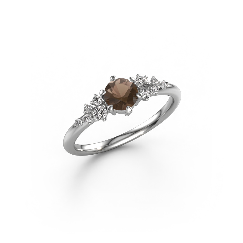 Image of Engagement ring Royce RND 950 platinum Smokey quartz 5 mm