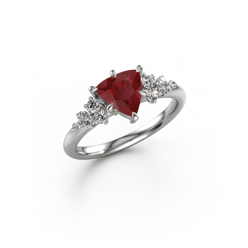 Image of Engagement ring Royce TRI 950 platinum Ruby 7 mm