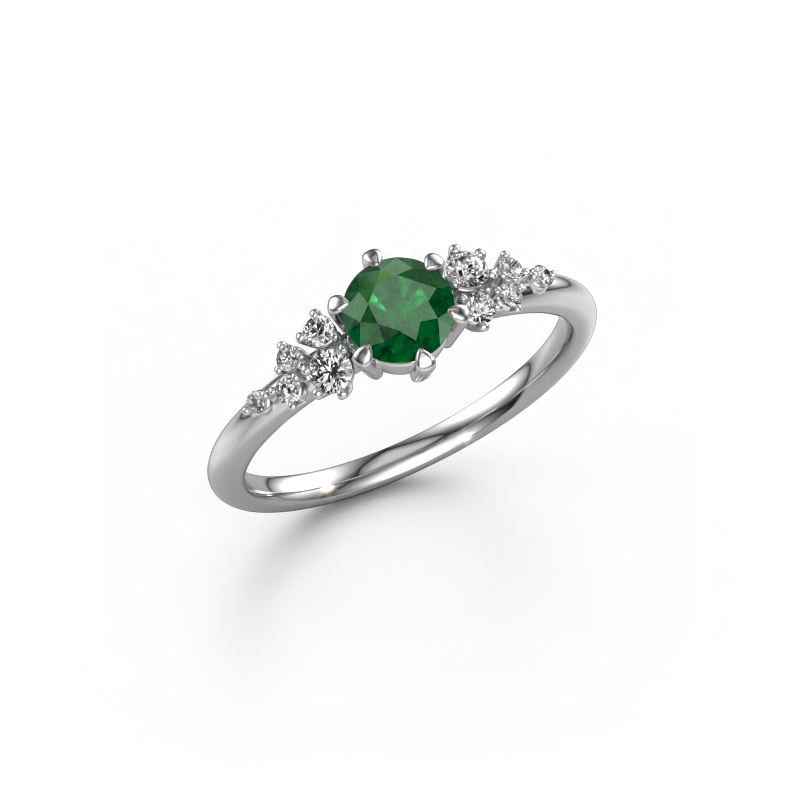 Image of Engagement ring Royce RND 585 white gold Emerald 5 mm