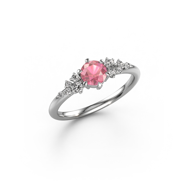 Image of Engagement ring Royce RND 585 white gold Tourmaline pink 5 mm