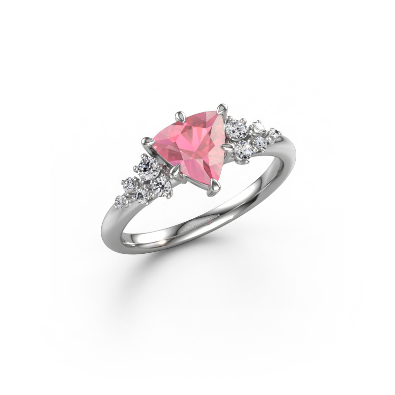 Image de Bague de fiançailles Royce TRI 950 platine Rose tourmaline 7 mm