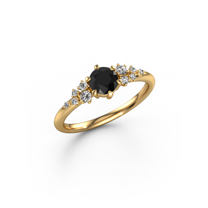 Image de Bague de fiançailles Royce RND 585 or jaune Diamant noir 0.733 crt