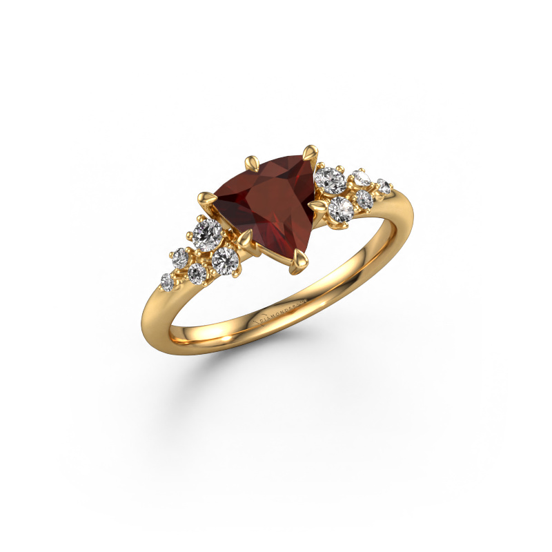 Image of Engagement ring Royce TRI 585 gold Garnet 7 mm